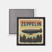 Aimant Zeppelin Rétro Dirigible Aéronef Zepelin Zepplin (Recto/Verso)