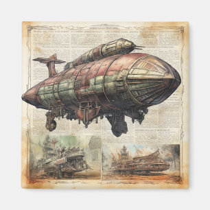 Aimant Zeppelin Steampunk vintage (6)