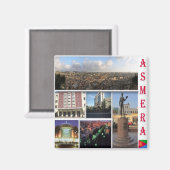 Aimant zER003 ASMARA, Mosaïque, Erythrée, Afrique, Frigo (Recto/Verso)