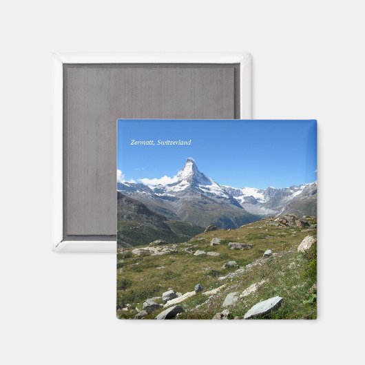 Aimant Zermatt Alpes suisses Matterhorn vue (Recto/Verso)