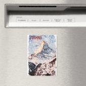 Aimant Zermatt Suisse Alpes suisses Aquarelle (In Situ (Lave-vaisselle))