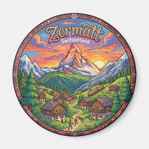 Aimant Zermatt Suisse coucher de soleil sur le Matterhorn