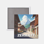 Aimant Zermatt Suisse Matterhorn (Recto/Verso)