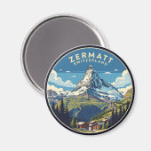 Aimant Zermatt Suisse Matterhorn (Recto/Verso)
