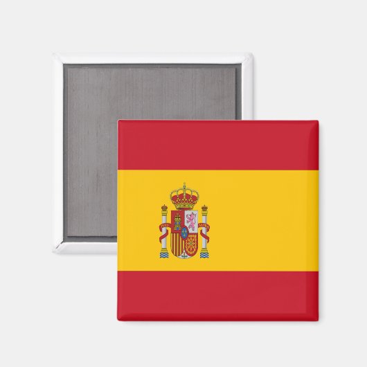 Aimant zES001 DRAPEAU ESPAGNOL, Espagne, Réfrigérateur (Recto/Verso)