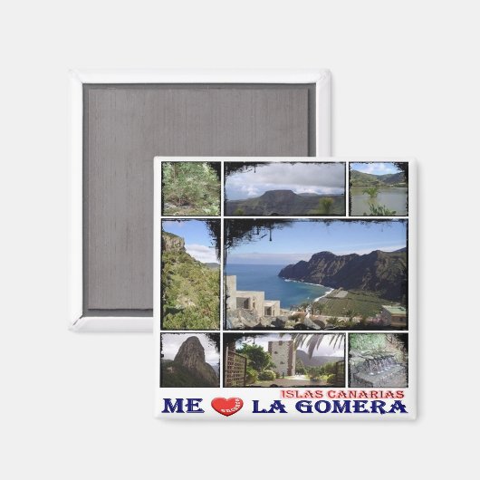 Aimant zES014 LA GOMERA - I Love - Fridge (Recto/Verso)