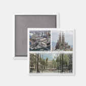 Aimant zES031 BARCELONA Espagne - Réfrigérateur (Recto/Verso)