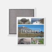 Aimant zES045 TENERIFE, Îles Canaries, Espagne, Fridge (Recto/Verso)