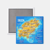 Aimant zES053 EIVISSA, Carte, Frigo (Recto/Verso)