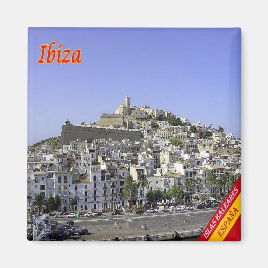 Aimant zES058 EIVISSA Town, Espagne, Fridge (Devant)