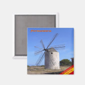 Aimant zES062 FORMENTERA WINDMIL, Baléares Espagne, Frigo (Recto/Verso)