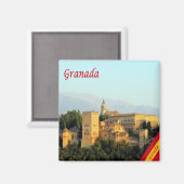 Aimant zES072 GRENADE panorama Spain, Fridge (Recto/Verso)