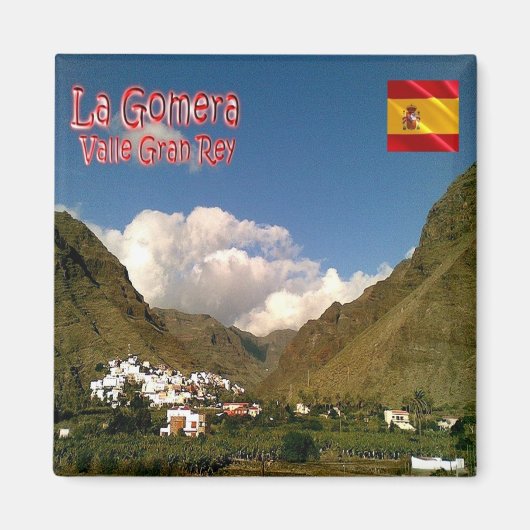 Aimant zES078 LA GOMERA VALLE GRAN REY, Espagne, Frigo (Devant)