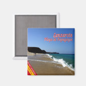 Aimant zES088 LANZAROTE, PLAGE DE PAPAGAYOS, Espagne, Fri (Recto/Verso)