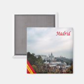 Aimant zES095 MADRID, panorama, Espagne, Frigo (Recto/Verso)