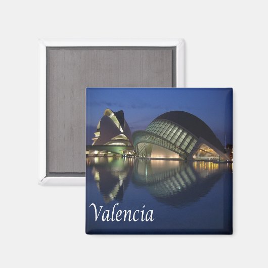 Aimant zES100 VALENCIA panorama, Espagne, Frigo (Recto/Verso)