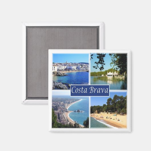 Aimant zES153 COSTA BRAVA Espagne, Frigo (Recto/Verso)