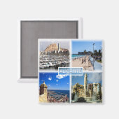 Aimant zES154 ALICANTE Plage Postiguet Explication, Réfri (Recto/Verso)