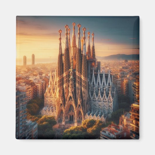 Aimant zESa13 BARCELONE Basilique Sagrada Familia, réfrig (Devant)