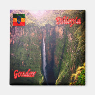 Aimant zET011 GONDAR, Cascade, Éthiopie, Afrique, Réfrigé