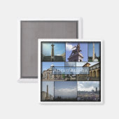 Aimant zET012 ADDIS ABEBA, Mosaïque, Éthiopie, Réfrigérat (Recto/Verso)