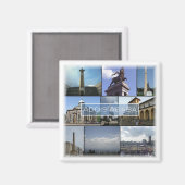 Aimant zET014 ADDIS ABEBA, Mosaïque, Éthiopie, Réfrigérat (Recto/Verso)