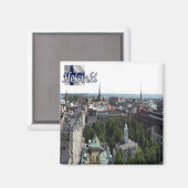Aimant zFI006 HELSINKI panorama, Finlande, Frigo (Recto/Verso)
