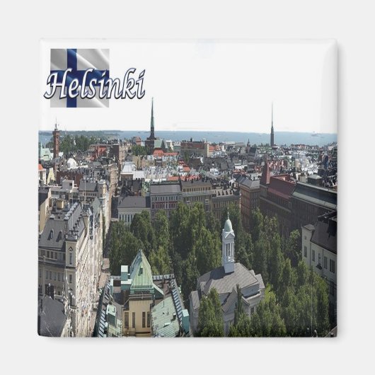 Aimant zFI006 HELSINKI panorama, Finlande, Frigo (Devant)