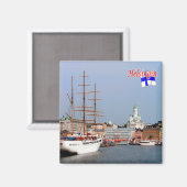 Aimant zFI008 HELSINKI panorama, Finlande, Frigo (Recto/Verso)