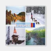 Aimant zFI010 LAPLAND LAKE INARI LAMMINTUPA SANTA CLAUS, (Devant)