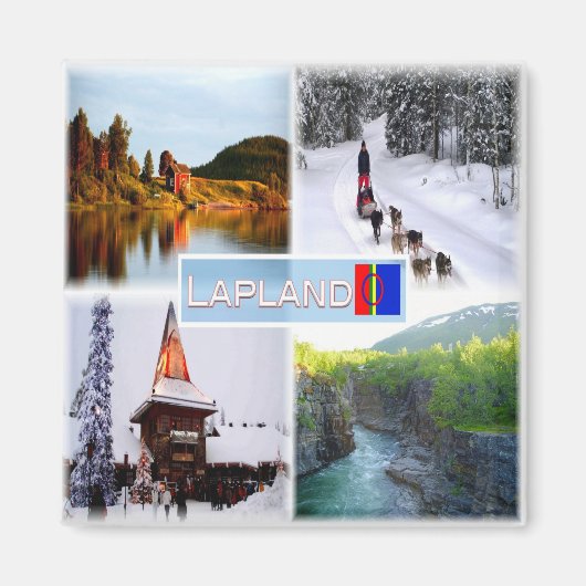 Aimant zFI010 LAPLAND LAKE INARI LAMMINTUPA SANTA CLAUS, (Devant)