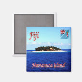 Aimant zFJ011 FIJI, ÎLE DE MAMANUCA, Océanie, réfrigérate (Recto/Verso)