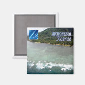Aimant zFM005 KOSRAE, Micronésie, Océanie, Frigo (Recto/Verso)