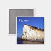 Aimant zFR026 FÉCAMP Les falaises, Normandie, Frigo (Recto/Verso)