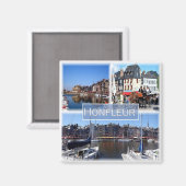 Aimant zFR028 Port HONFLEUR, Normandie, Frigo (Recto/Verso)