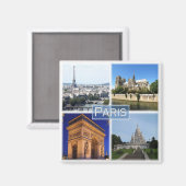 Aimant zFR031 PARIS, France, Fridge (Recto/Verso)