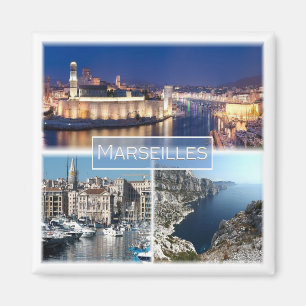 Aimant zFR036 MARSEILLES, France, Fridge