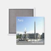 Aimant zFR050 PARIS, Place de la Concorde, Frigo (Recto/Verso)