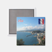 Aimant zFR134 NICE, Côte d'Azur, Fridge (Recto/Verso)