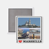 Aimant zFR139 MARSEILLE "I Love", France, Fridge (Recto/Verso)