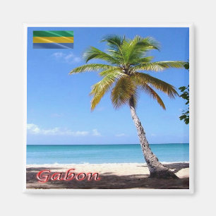 Aimant zGA009 GABON, Palmier, Afrique, Réfrigérateur