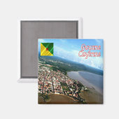 Aimant zGF004 CAYENNE, Guyane française, Amérique, Frigo (Recto/Verso)