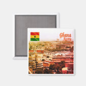 Aimant zGH003 ACCRA Nord, Ghana, Afrique, Fridge (Recto/Verso)