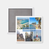 Aimant zGI004 GIBRALTAR, Europe, réfrigérateur (Recto/Verso)