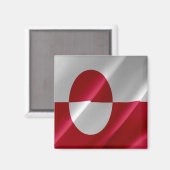 Aimant zGL002 GREENLAND, Drapeau, Amérique, Réfrigérateur (Recto/Verso)