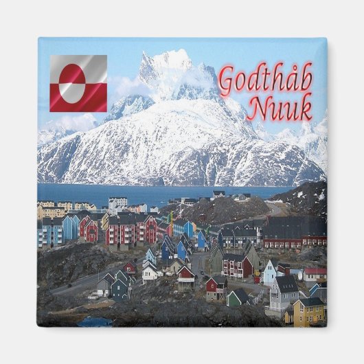 Aimant zGL004 GODTHAB, Nuuk City, Groenland, Fridge (Devant)
