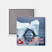 Aimant zGL007 KALAALLIT NUNAAT, Groenland, Frigo (Recto/Verso)
