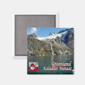 Aimant zGL009 KALAALLIT NUNAAT, Fjord Nuuk, Groenland, (Recto/Verso)