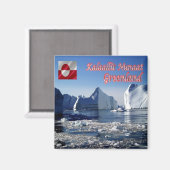 Aimant zGL010 GREENLAND, Icebergs, Frigo (Recto/Verso)