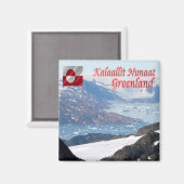 Aimant zGL011 GREENLAND, baie Nuuk, Nunaat Kalaallit, (Recto/Verso)